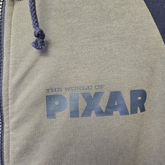 Disney Pixar The World of PIXAR  Zip Hoodie Jacket Gray L - Picture 5 of 12